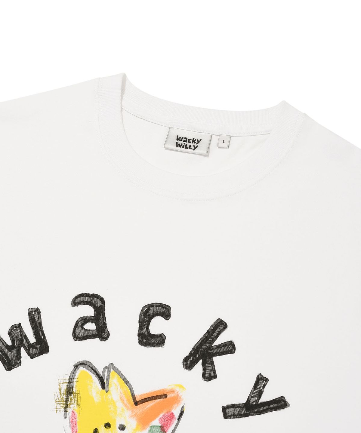 와키윌리(WACKY WILLY) 빅 키키 그래픽 반팔 티셔츠 화이트