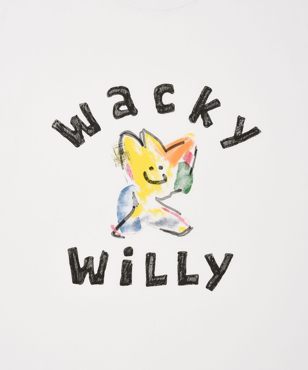 와키윌리(WACKY WILLY) 빅 키키 그래픽 반팔 티셔츠 화이트