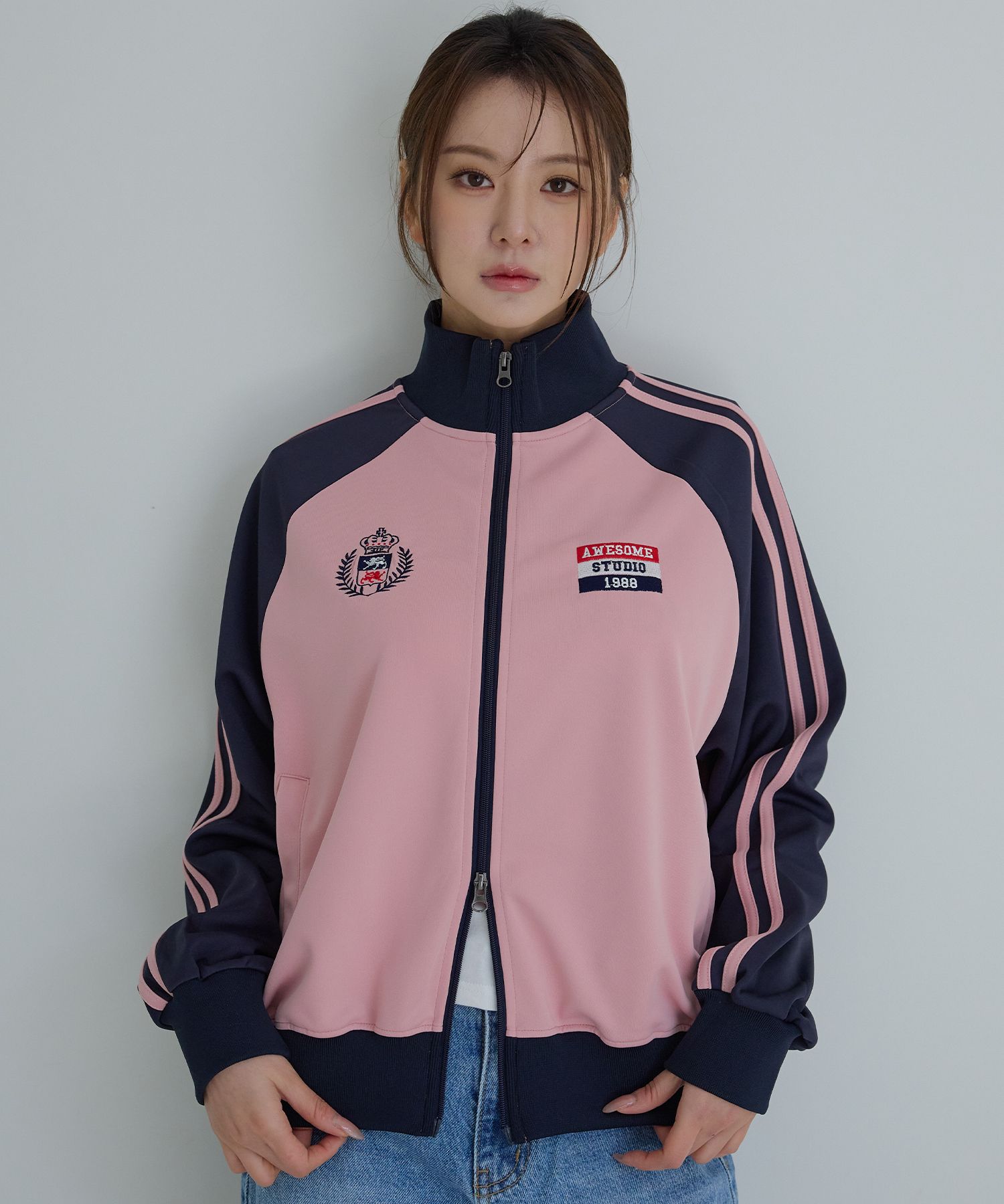 MUSINSA | AWESOME STUDIO Track Jersey Jacket Pink