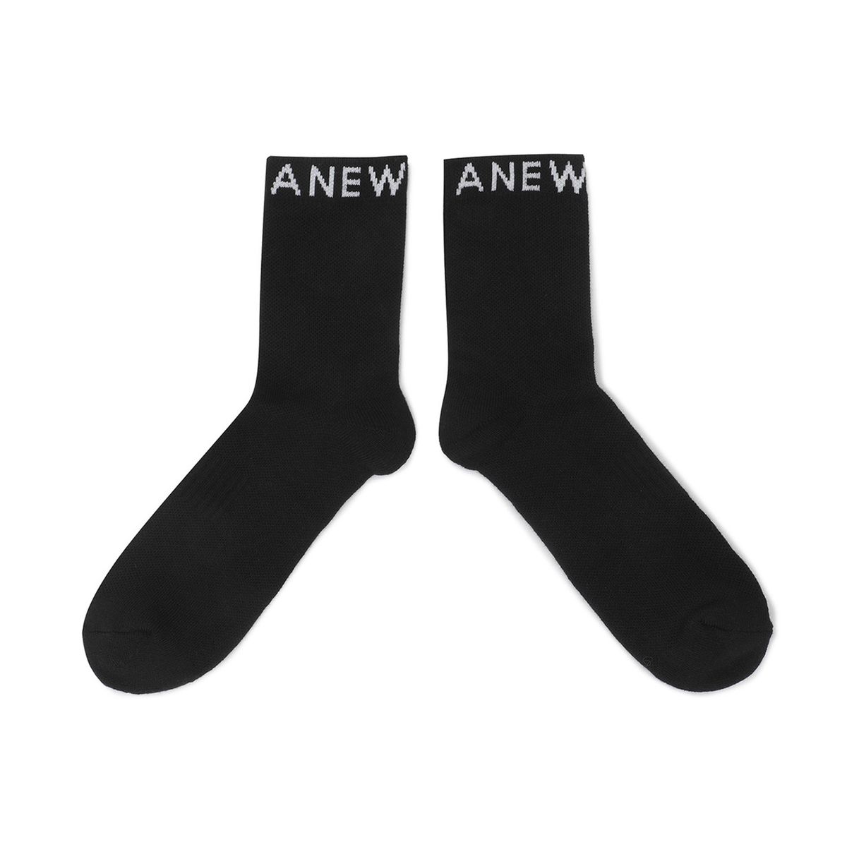 어뉴골프(ANEW GOLF) MEN ESSENTIAL MEDIUM NECK SOCKS _BK