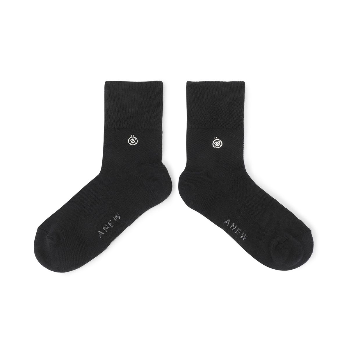어뉴골프(ANEW GOLF) WOMEN ESSENTIAL MEDIUM NECK SOCKS _BK