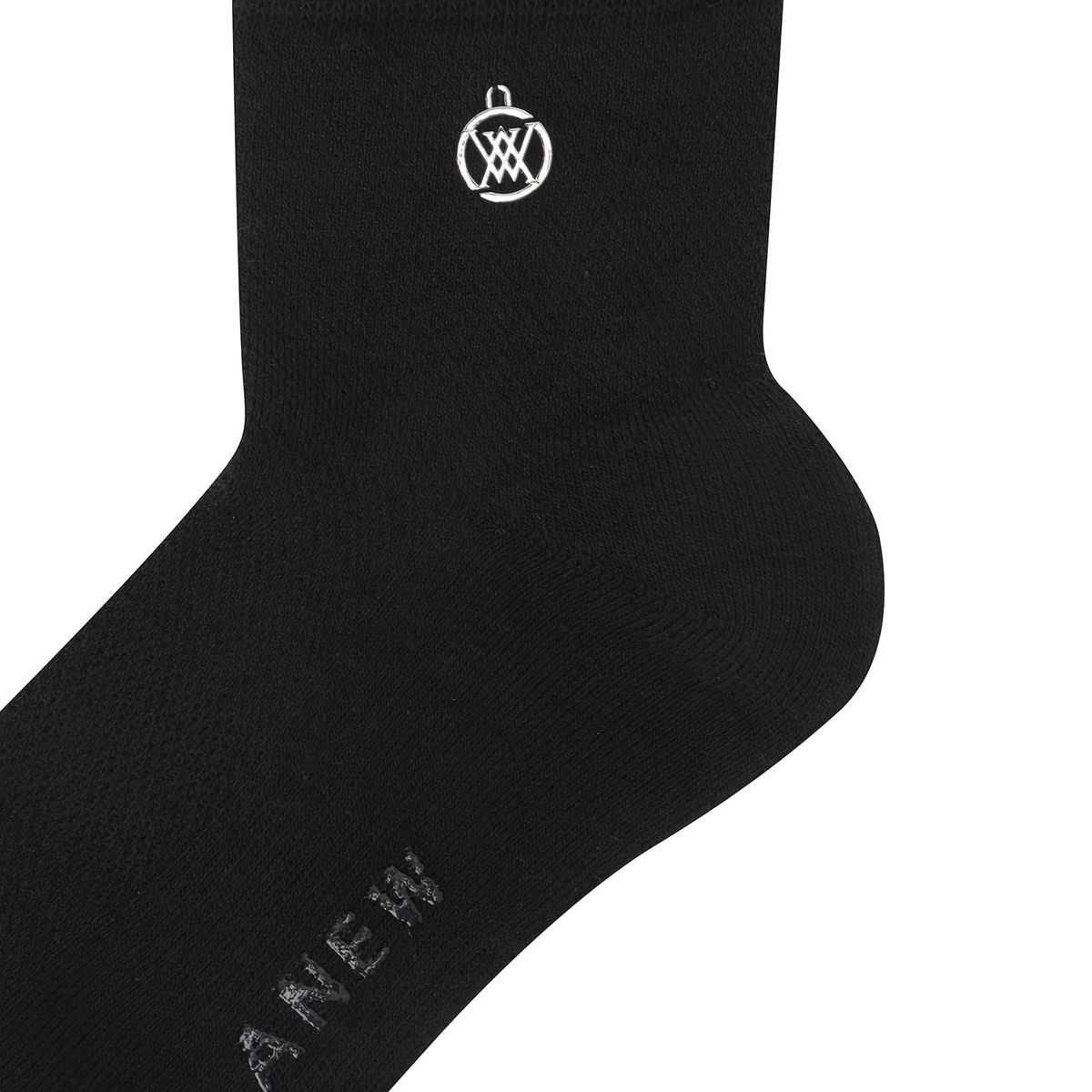 어뉴골프(ANEW GOLF) WOMEN ESSENTIAL MEDIUM NECK SOCKS _BK