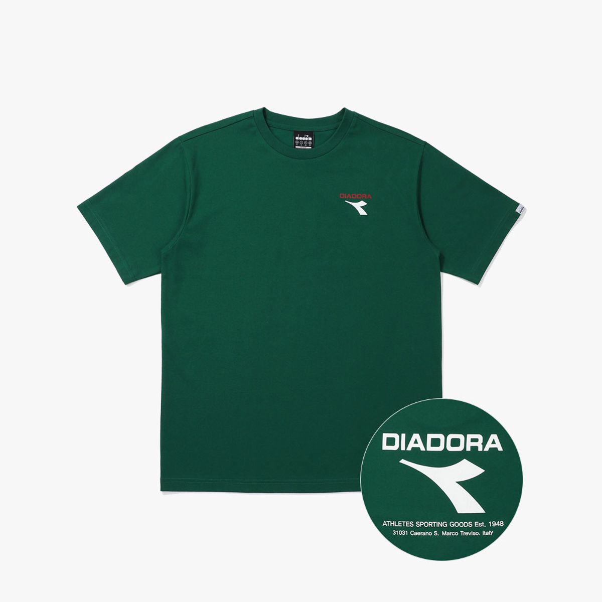 디아도라(diadora) 프리즈 레거시 반팔 티셔츠 GREEN