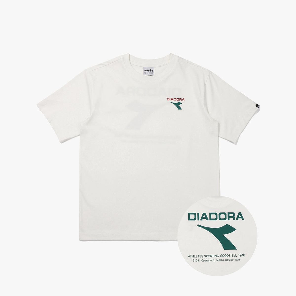 디아도라(diadora) 프리즈 레거시 반팔 티셔츠 OFF WHITE