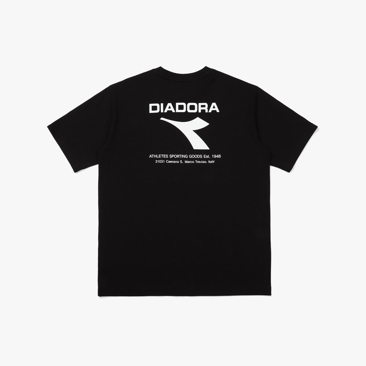 디아도라(diadora) 프리즈 레거시 반팔 티셔츠 BLACK