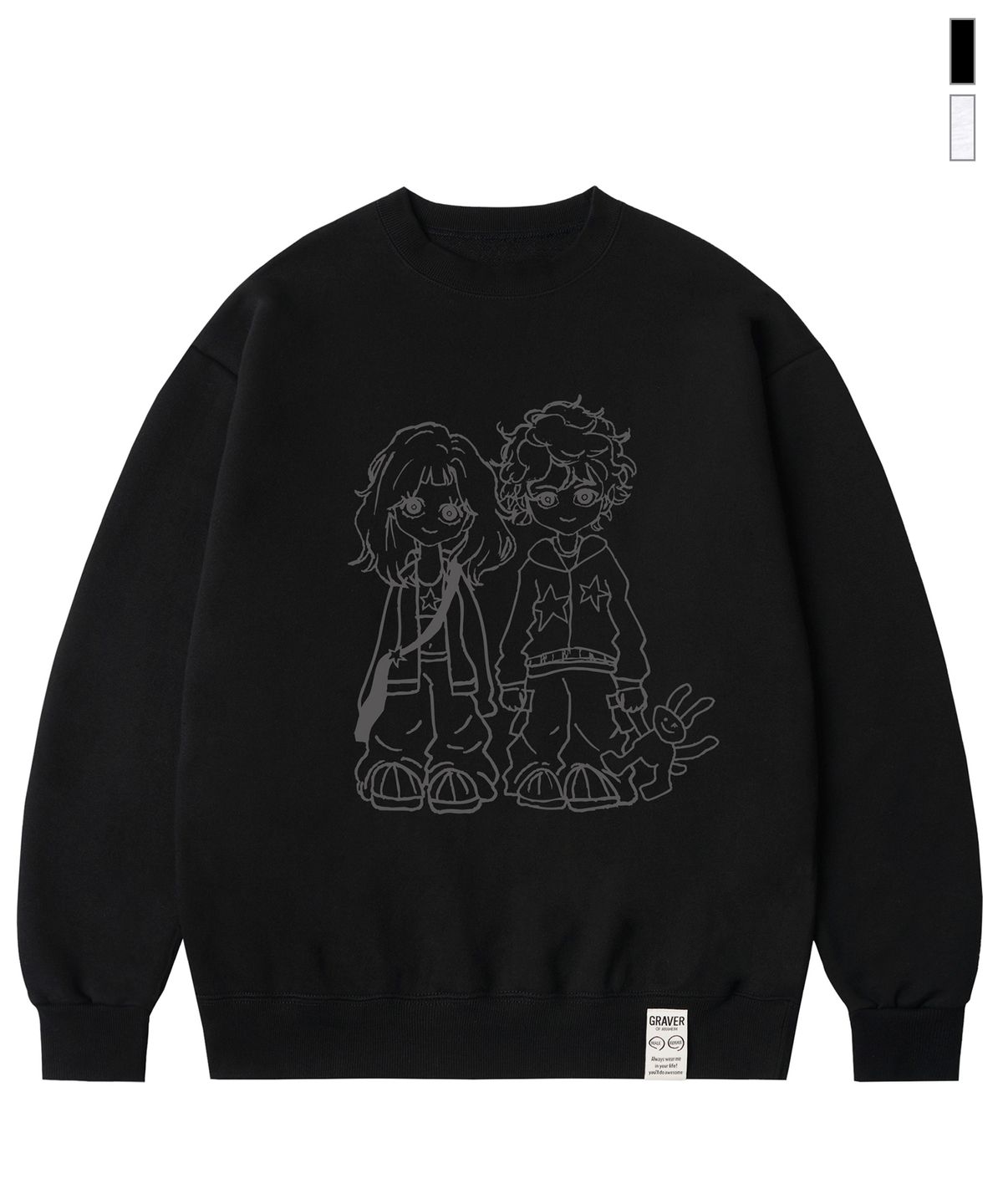 그레이버(GRAVER) [UNISEX]GIRL&BOY 맨투맨_2color