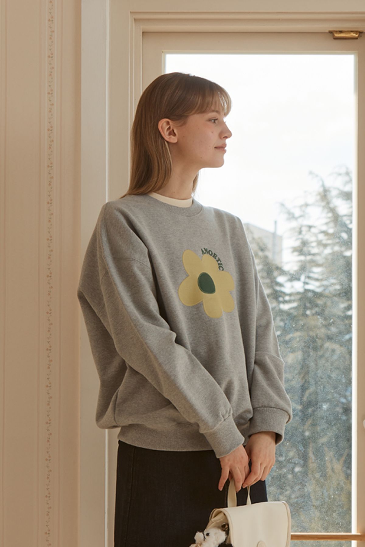 아노에틱(ANOETIC) ANC FLOWER SWEATSHIRT_GREY
