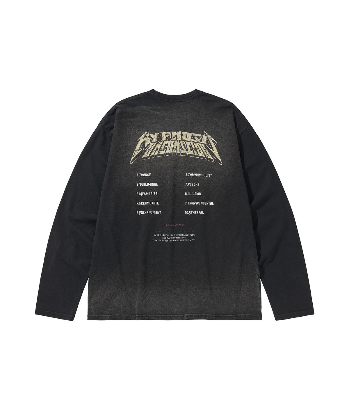 리베레(LIBERE) WASHED LONG SLEEVE TEE / BLACK