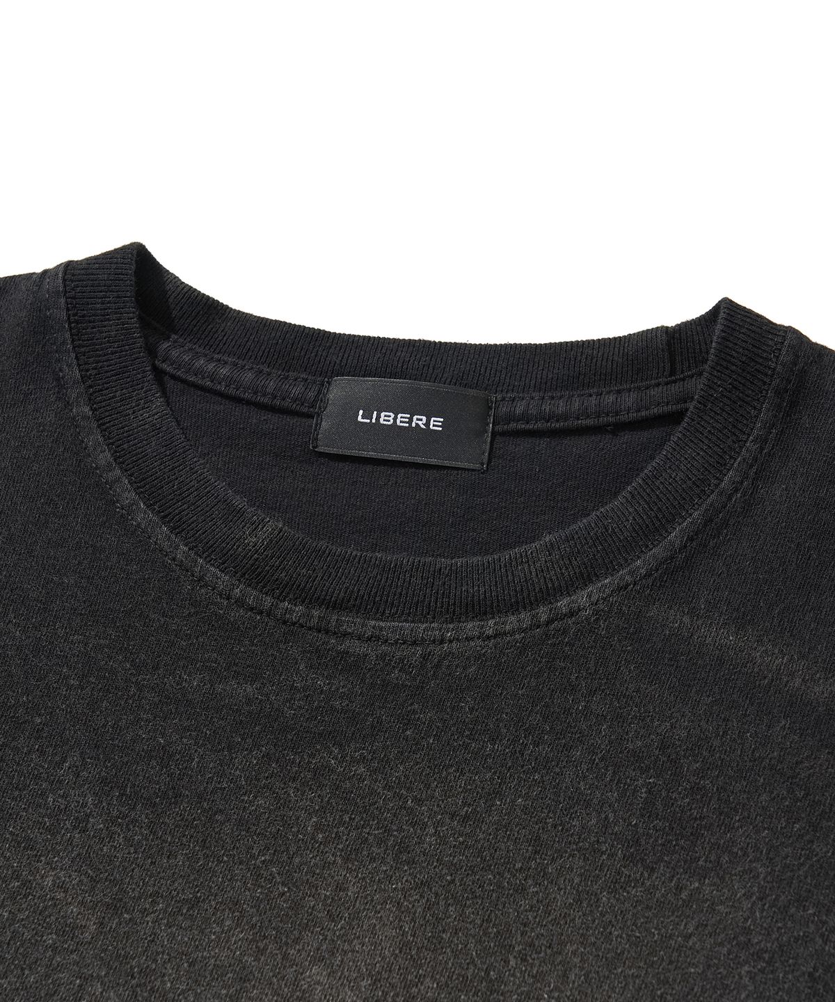 리베레(LIBERE) WASHED LONG SLEEVE TEE / BLACK