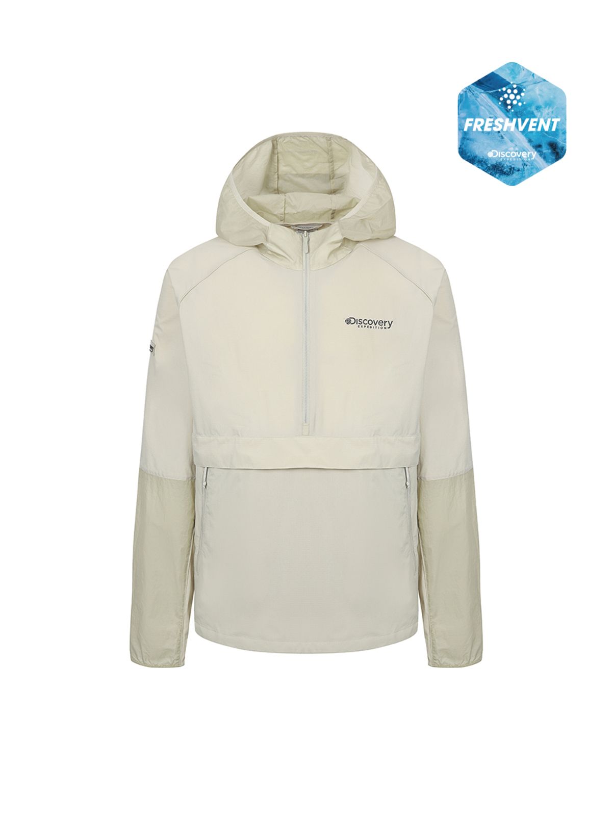디스커버리 익스페디션(DISCOVERY EXPEDITION) 프레시벤트 립스탑 아노락 바람막이 (D.Skin Beige)