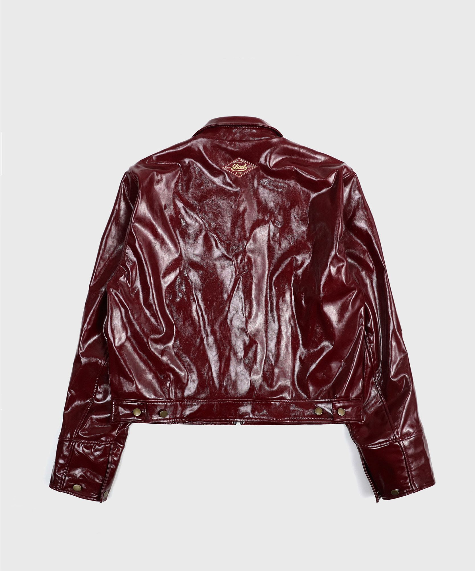 MUSINSA公式 | BADBLOOD ジミーレザー ハリントンジャケット - レッド