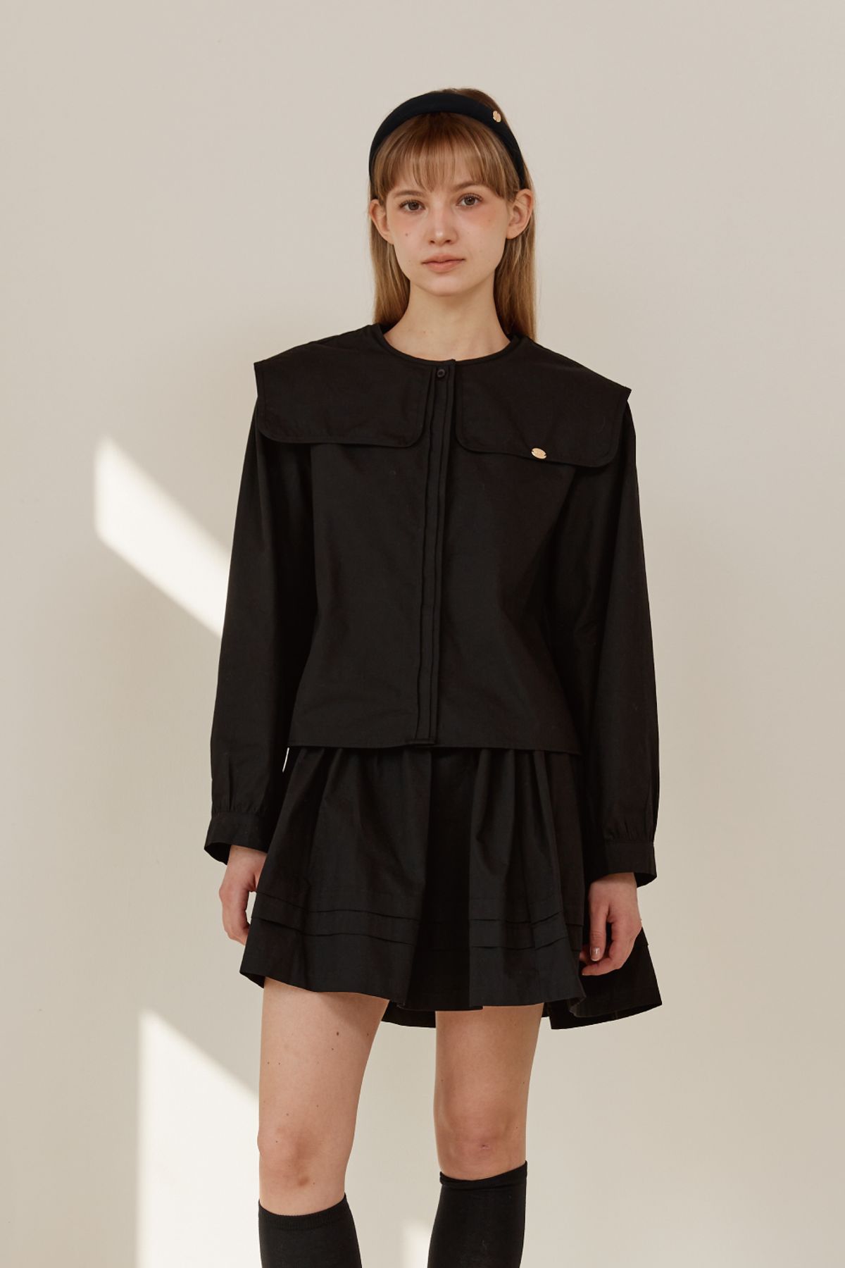 아노에틱(ANOETIC) HEIDI SAILOR COLLAR BLOUSE_BLACK