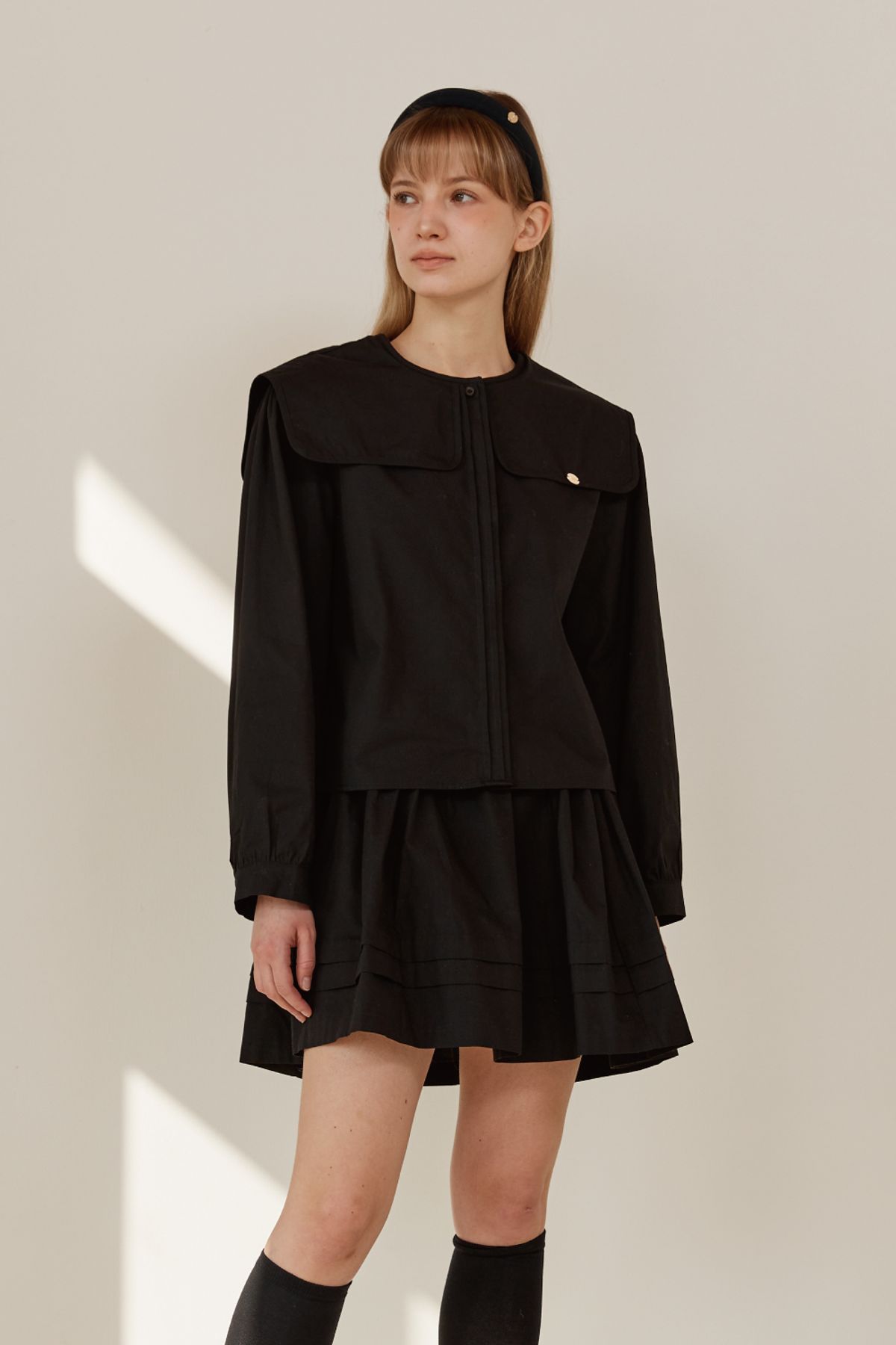 아노에틱(ANOETIC) HEIDI SAILOR COLLAR BLOUSE_BLACK