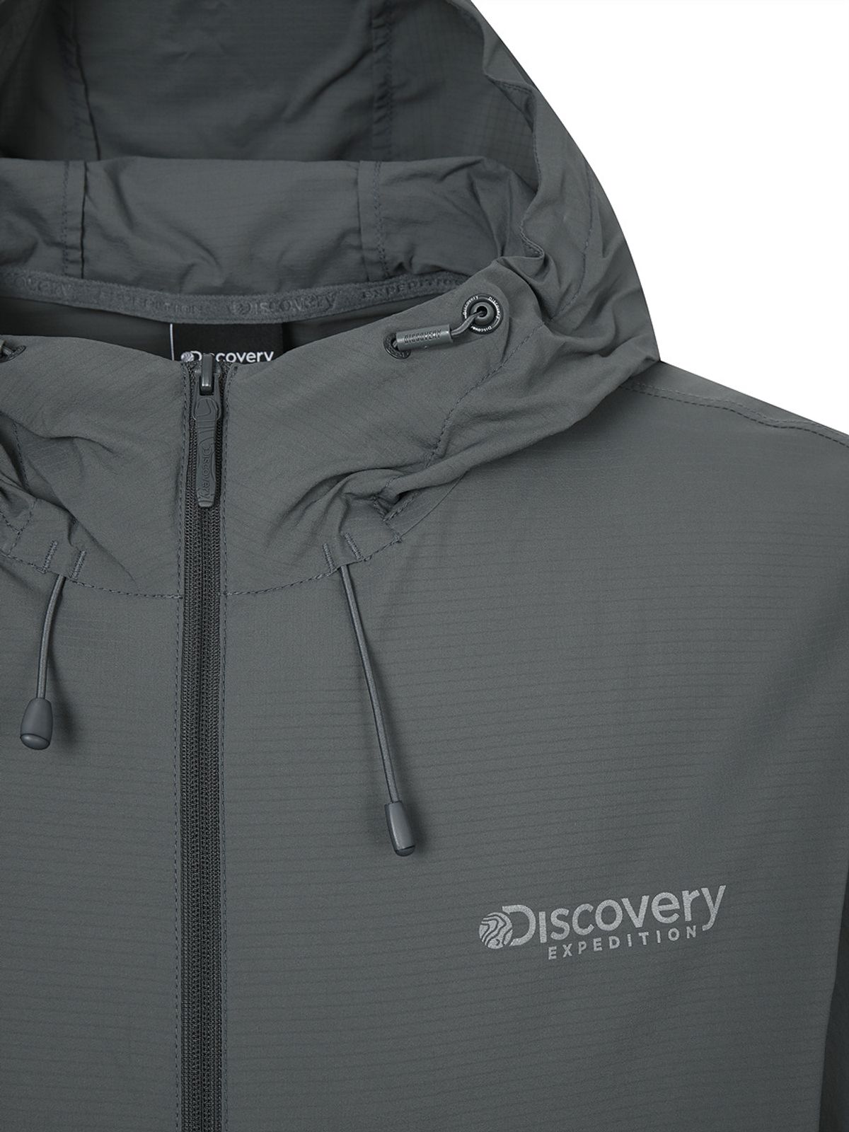 디스커버리 익스페디션(DISCOVERY EXPEDITION) 프레시벤트 폴튼 하이브리드 반팔 아노락 (D/GREY)