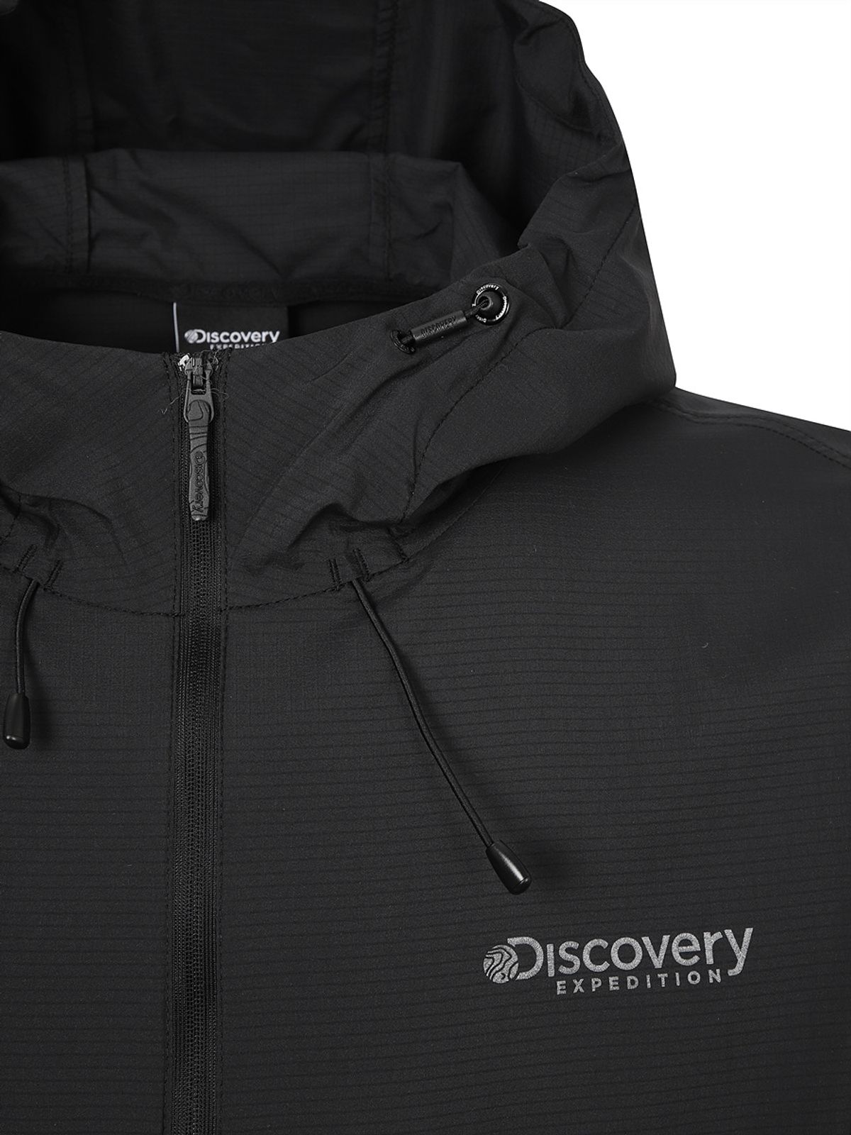 디스커버리 익스페디션(DISCOVERY EXPEDITION) 프레시벤트 폴튼 하이브리드 반팔 아노락 (BLACK)