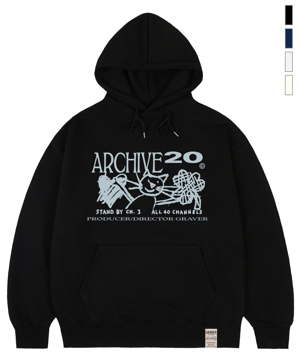 그레이버(GRAVER) [UNISEX]ARCHIVE20 후드티_4color