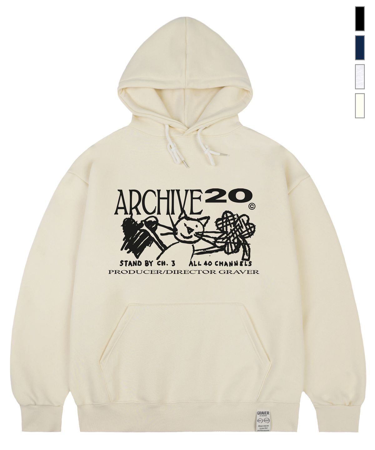 그레이버(GRAVER) [UNISEX]ARCHIVE20 후드티_4color