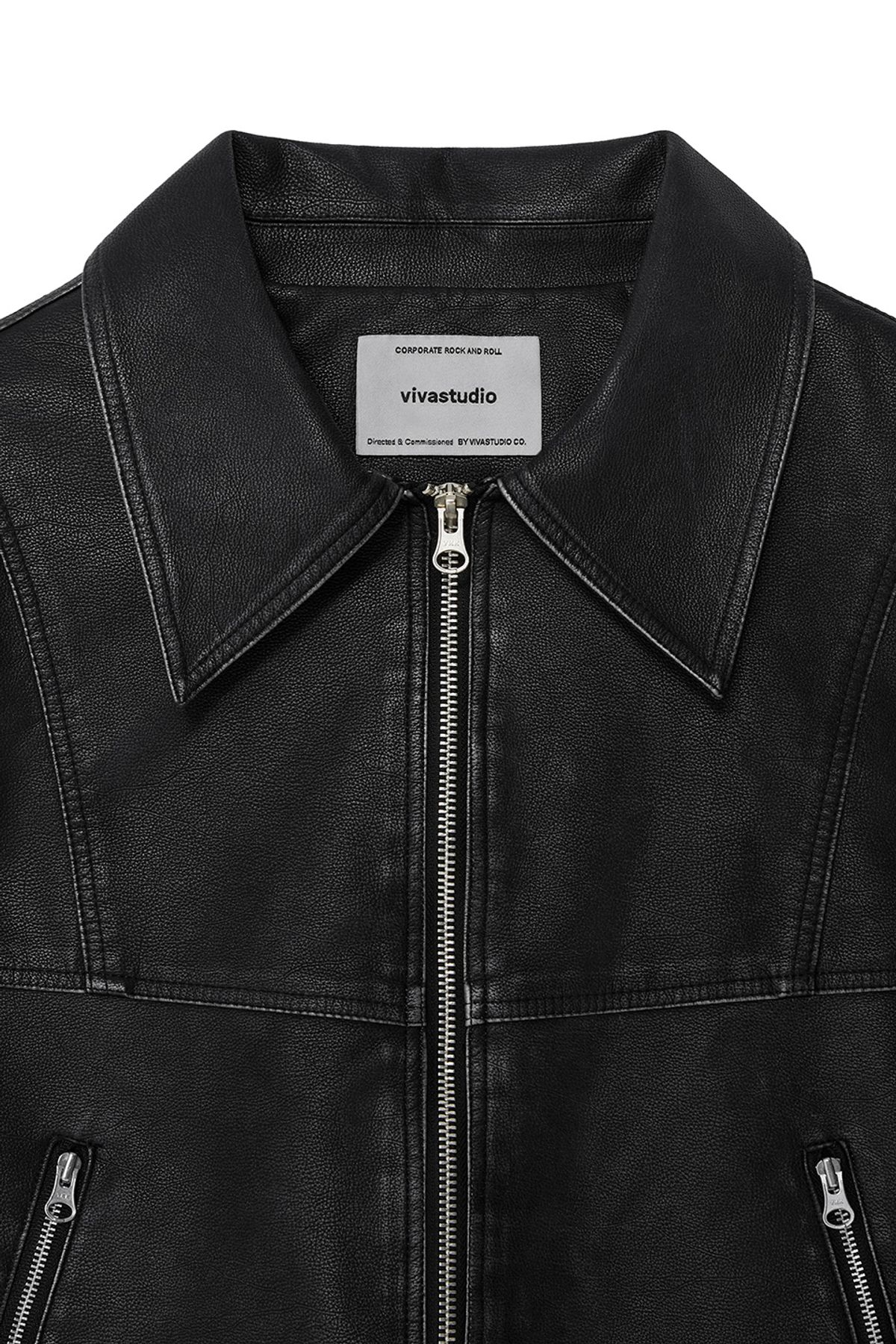 비바스튜디오(VIVASTUDIO) WOMAN BARRIO SINGLE RIDER JACKET [BLACK]