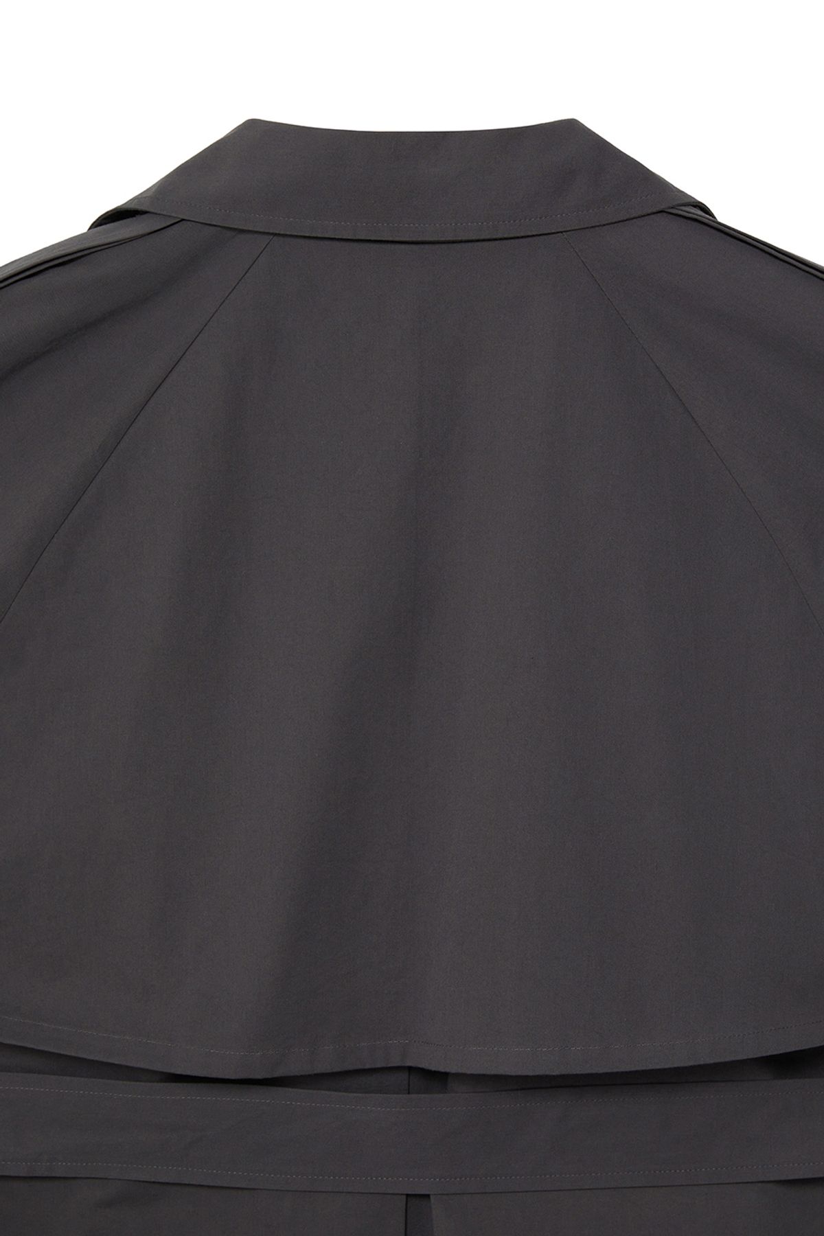 비바스튜디오(VIVASTUDIO) WOMAN CROPPED OVERSIZED TRENCH COAT [CHARCOAL]