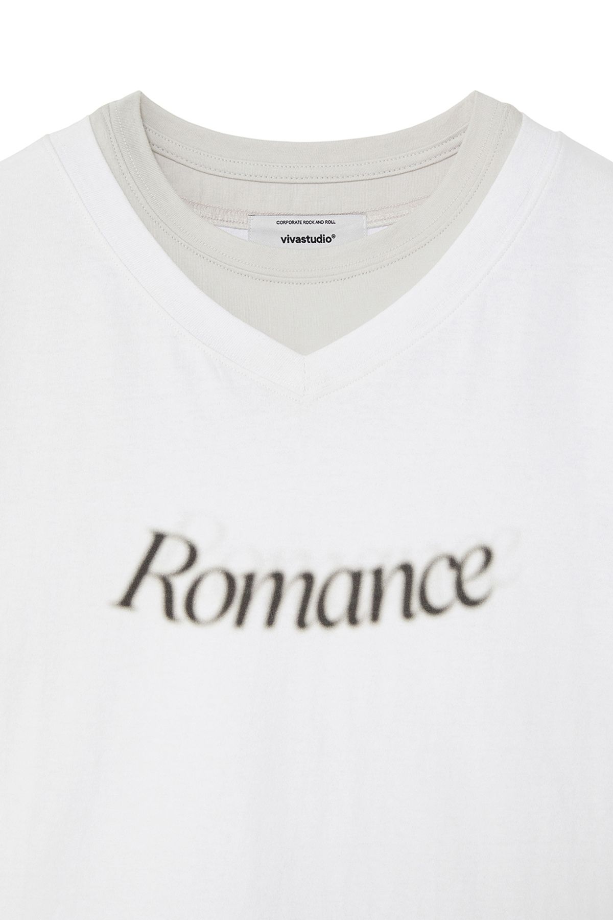 비바스튜디오(VIVASTUDIO) WOMAN ROMANCE LAYERED T-SHIRT [WHITE]