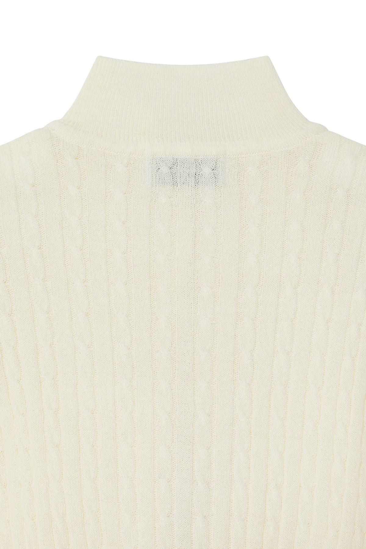 비바스튜디오(VIVASTUDIO) WOMAN WAVE CABLE KNIT ZIP-UP [IVORY]