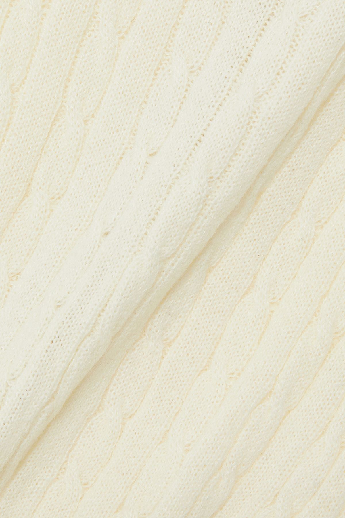 비바스튜디오(VIVASTUDIO) WOMAN WAVE CABLE KNIT ZIP-UP [IVORY]