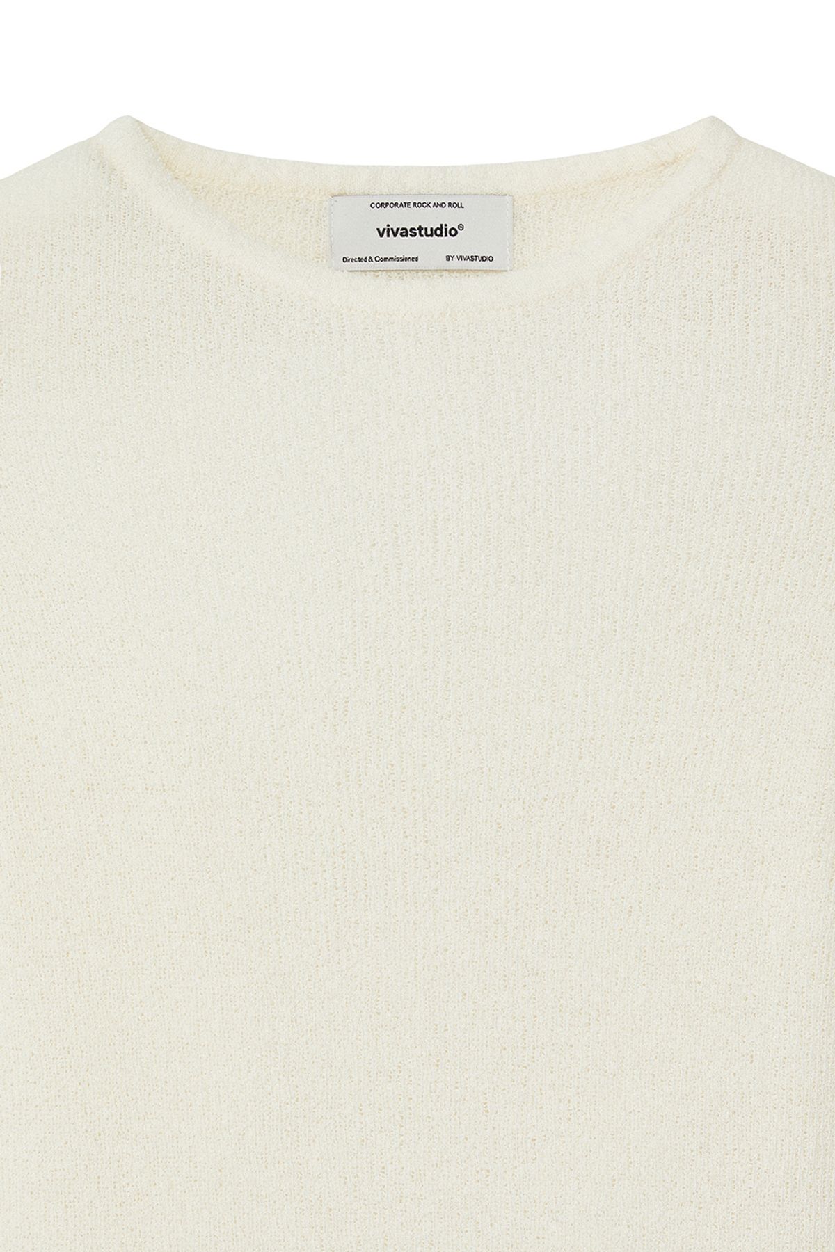 비바스튜디오(VIVASTUDIO) WOMAN CUT-OUT SEE-THROUGH KNIT [IVORY]