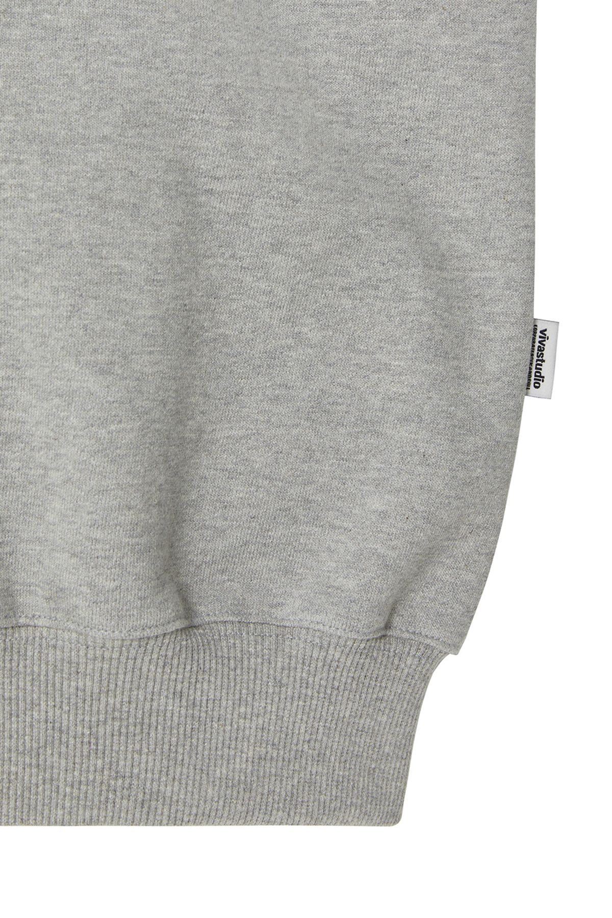 비바스튜디오(VIVASTUDIO) WOMAN HALF-ZIP SWEATSHIRT [MELANGE GRAY]