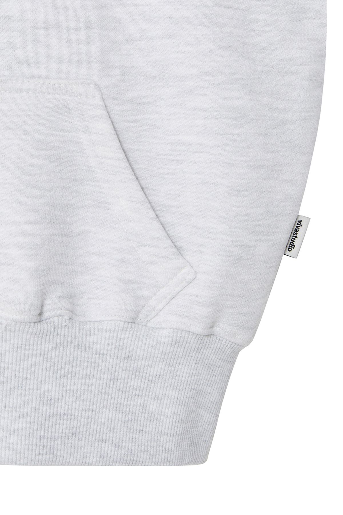 비바스튜디오(VIVASTUDIO) WOMAN LOGO HOODIE ZIP-UP [LIGHT GRAY]