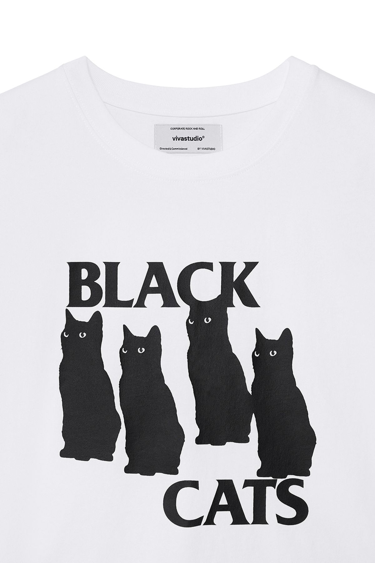 비바스튜디오(VIVASTUDIO) WOMAN BLACK CAT TEE [WHITE]