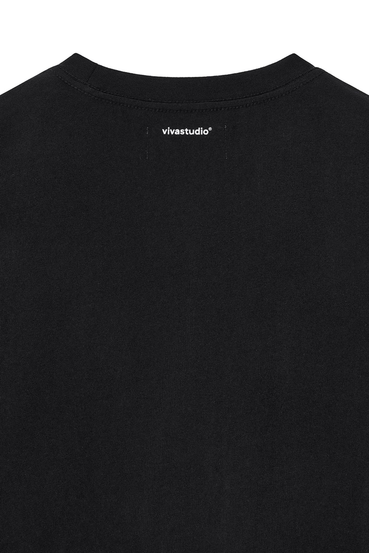 비바스튜디오(VIVASTUDIO) WOMAN BLACK CAT TEE [BLACK]