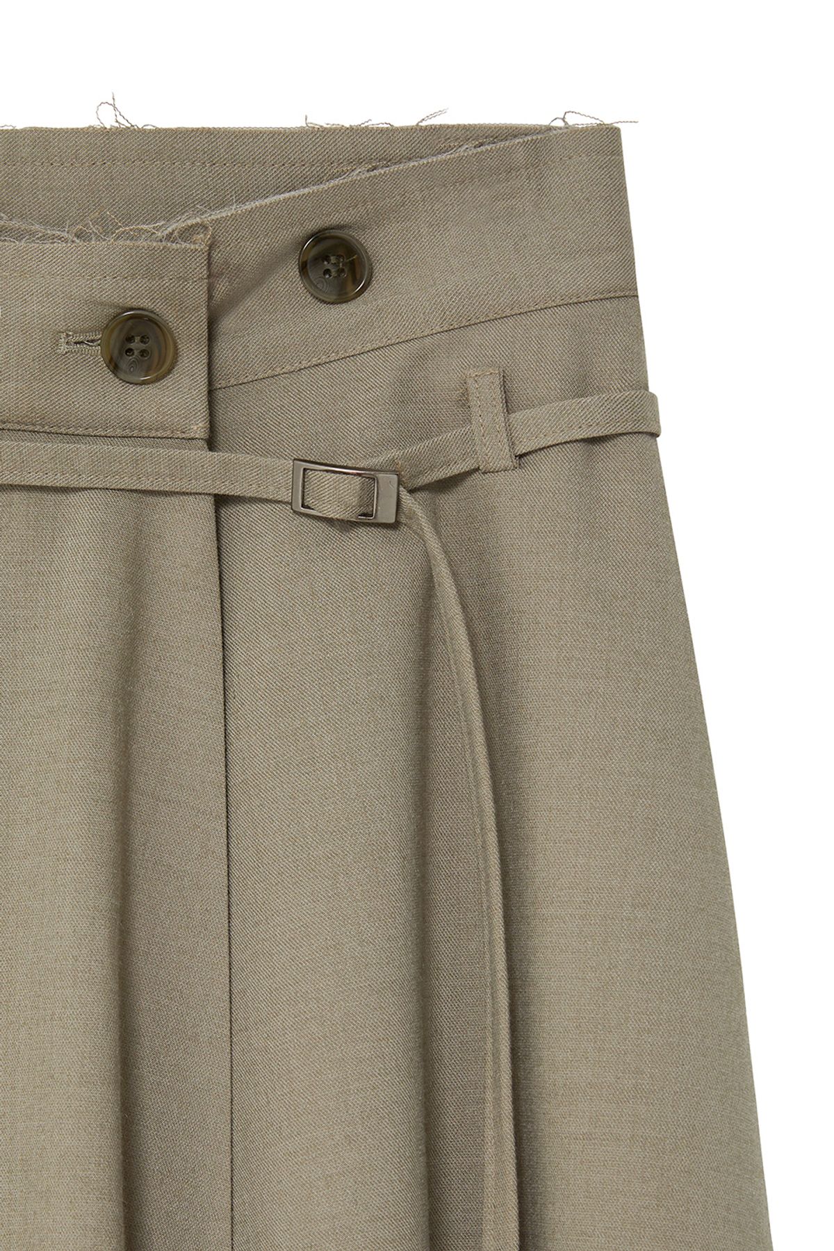 비바스튜디오(VIVASTUDIO) WOMAN LAMB MIDI SKIRT [KHAKI]