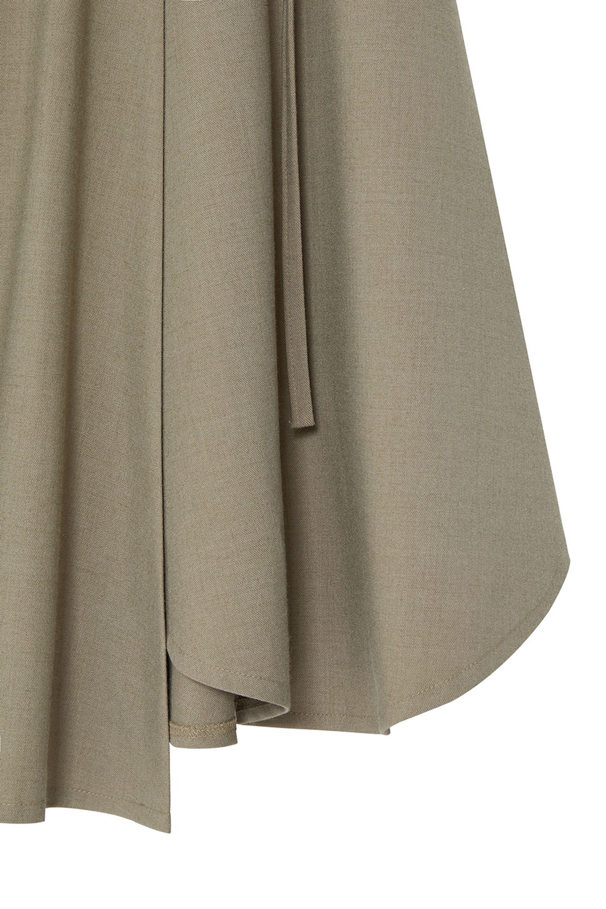 비바스튜디오(VIVASTUDIO) WOMAN LAMB MIDI SKIRT [KHAKI]