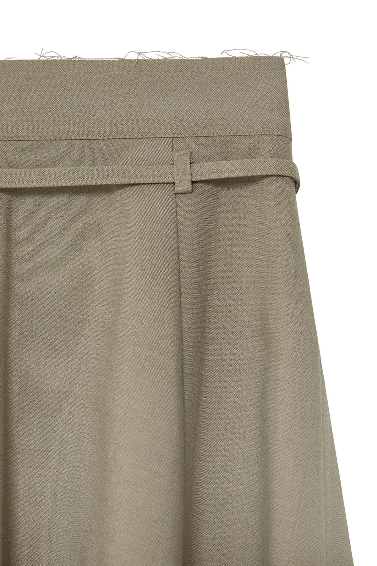 비바스튜디오(VIVASTUDIO) WOMAN LAMB MIDI SKIRT [KHAKI]