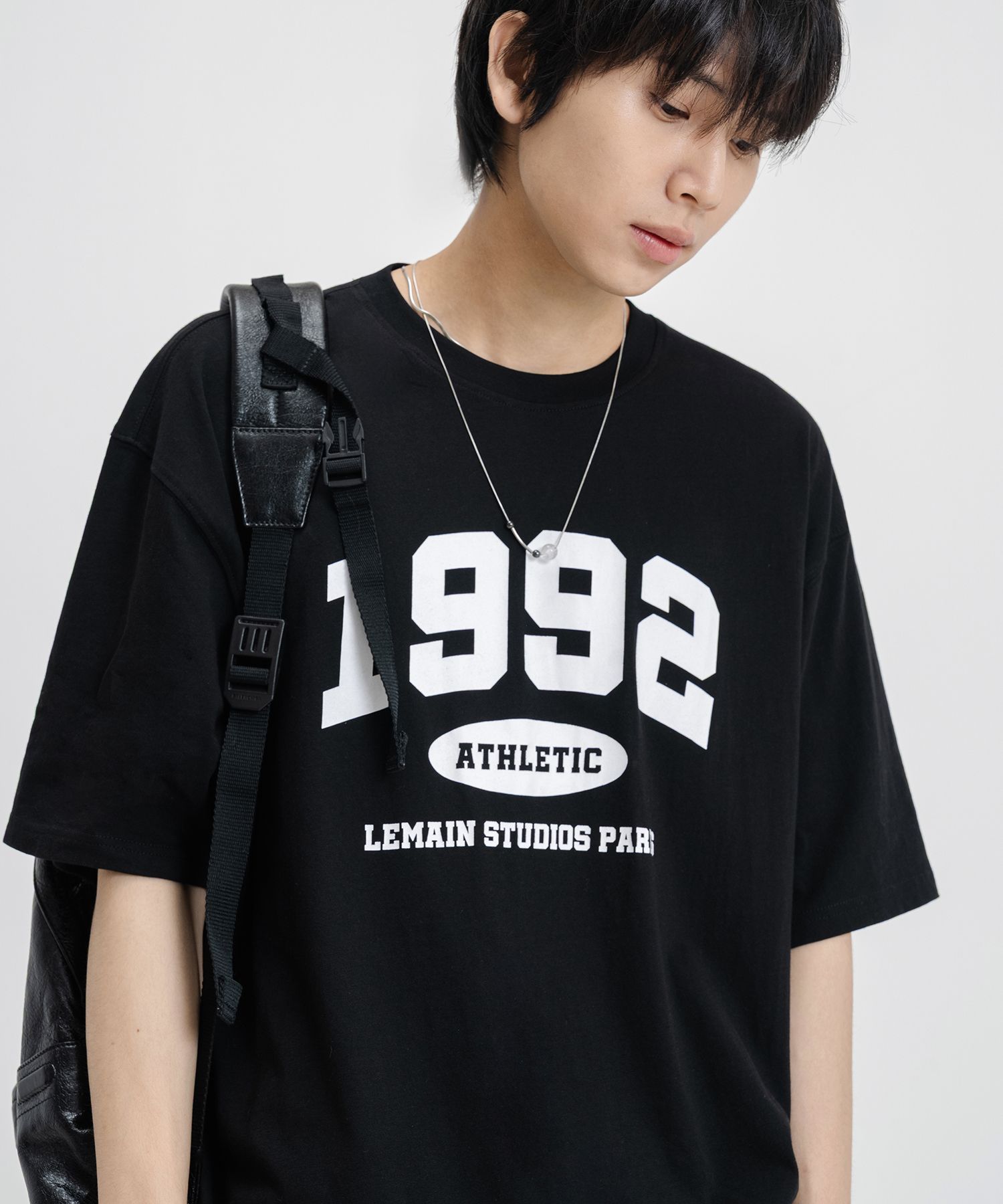 MUSINSA | LEMAIN SECOND 1992 Arch Logo Overfit Short Sleeve