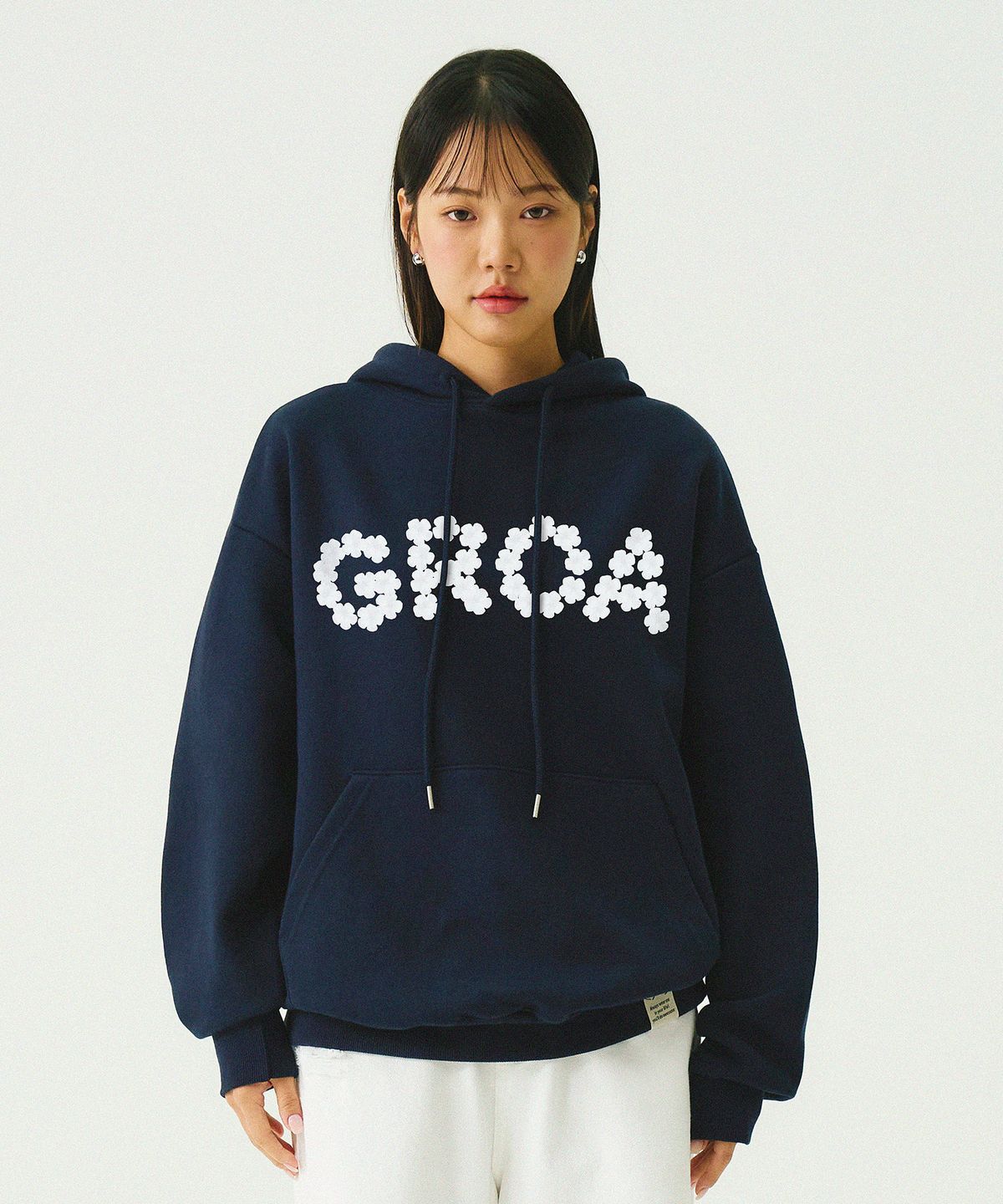 그레이버(GRAVER) [UNISEX]GROA 플라워 로고 후드티_5color