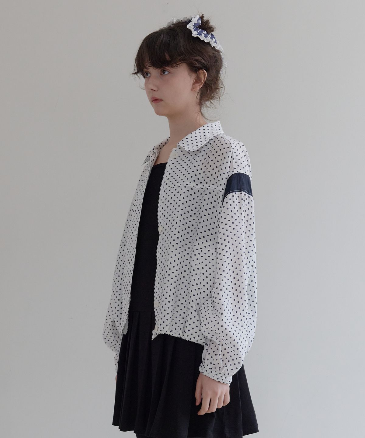 펀프롬펀(FUNFROMFUN) Dotted Blouson Jumper (White)