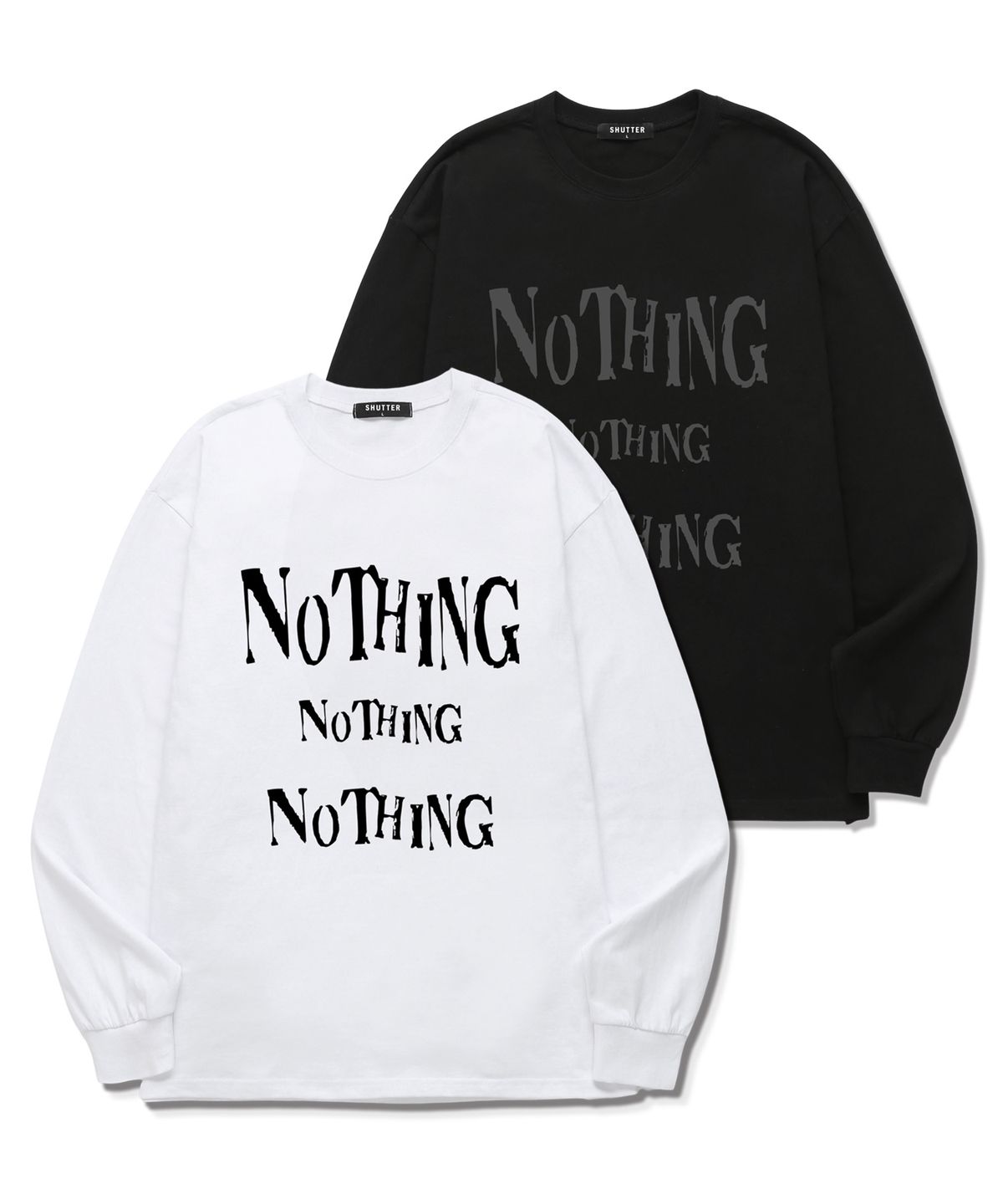 셔터(SHUTTER) NOTHING FONT 롱슬리브 (SLS031) 블랙