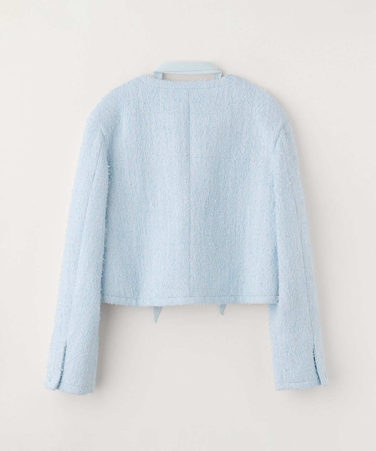 셀리테일즈(CELITAILS) TIE TWEED CROP JACKET_BLUE