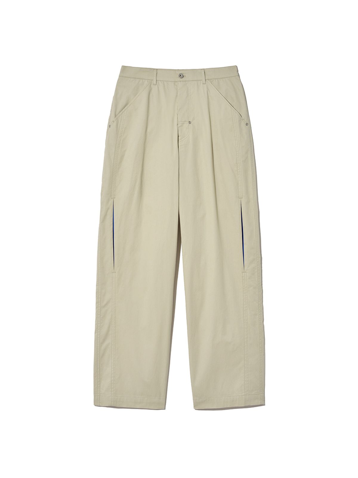 기준 맨(KIJUN MEN) Color Slit Chino Pants Beige Blue