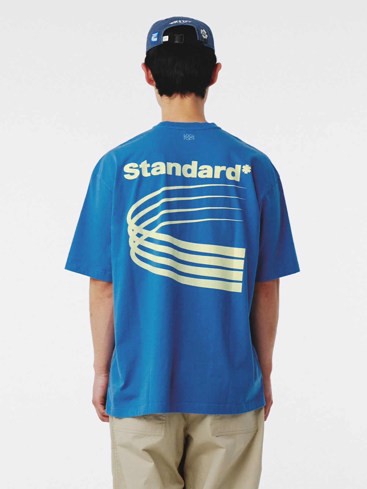 기준 맨(KIJUN MEN) Standard Oversized T-Shirt Blue
