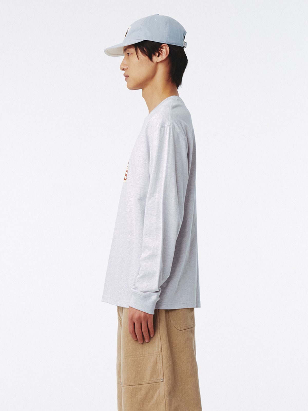 기준 맨(KIJUN MEN) MYSTERY Long Sleeve T-Shirt Melange White