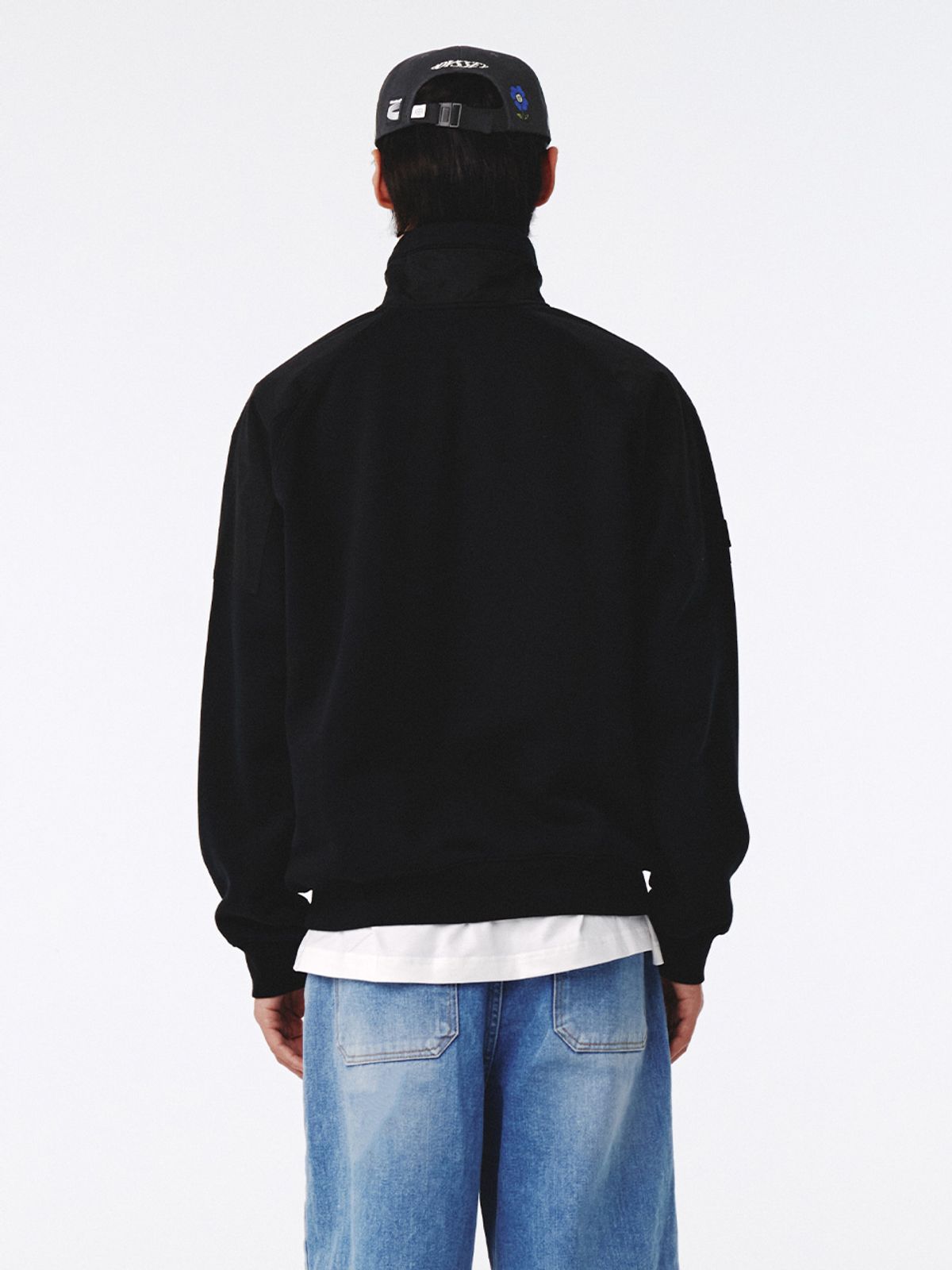기준 맨(KIJUN MEN) Half Zip-Up Pullover Black