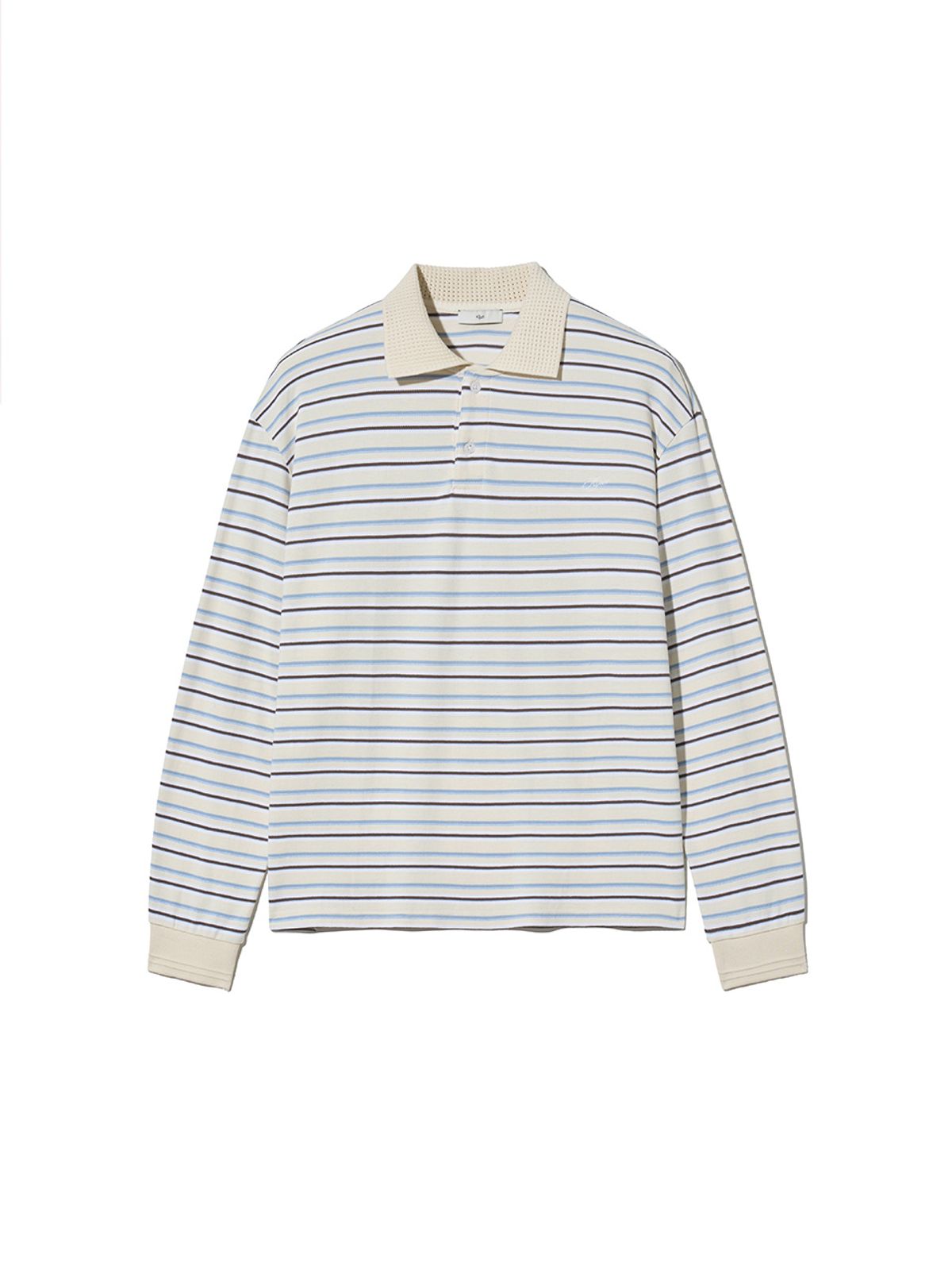 기준 맨(KIJUN MEN) Fresh Border Pique Polo Sky Blue