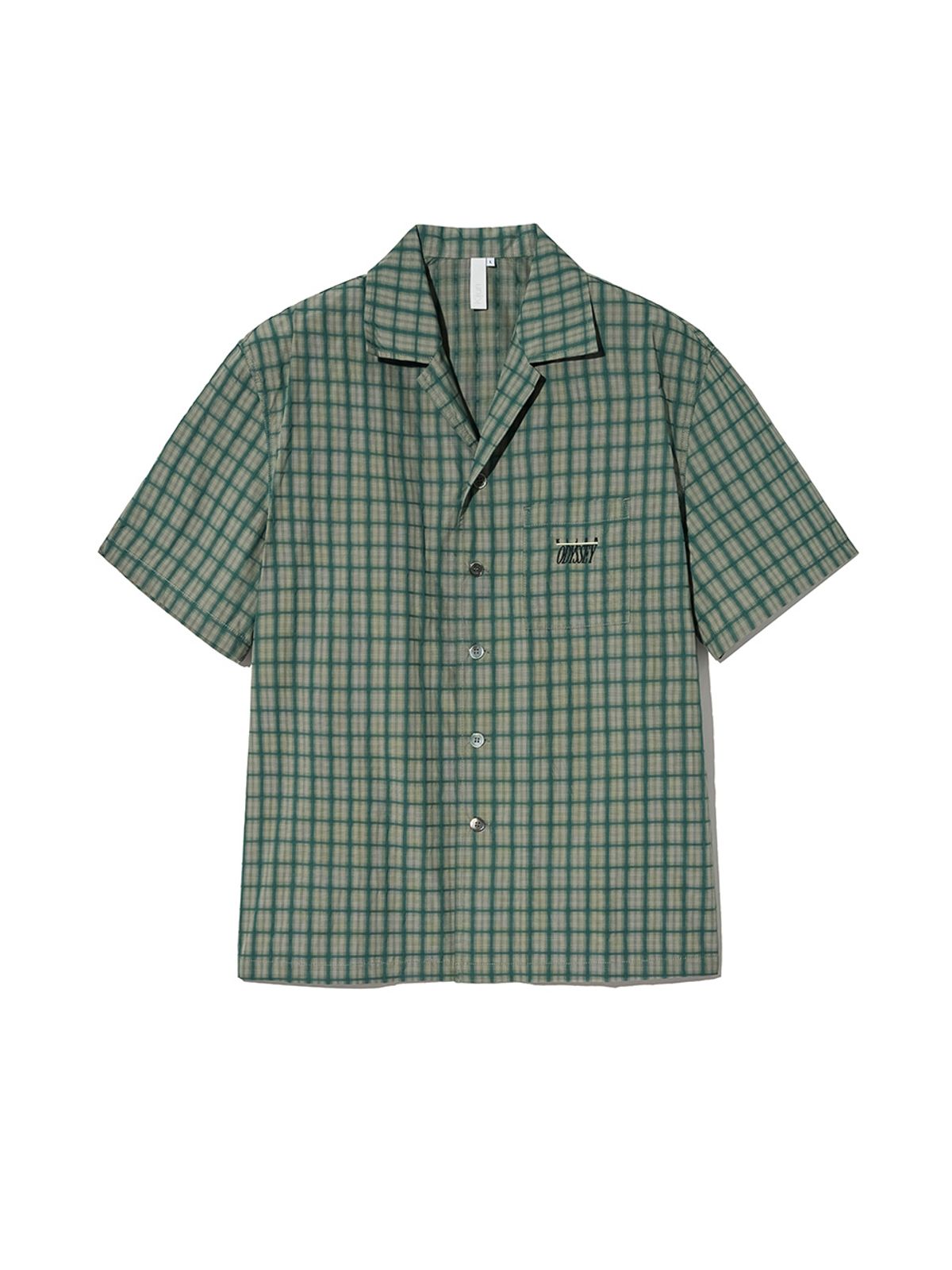 기준 맨(KIJUN MEN) Check Half Sleeve Shirt Green