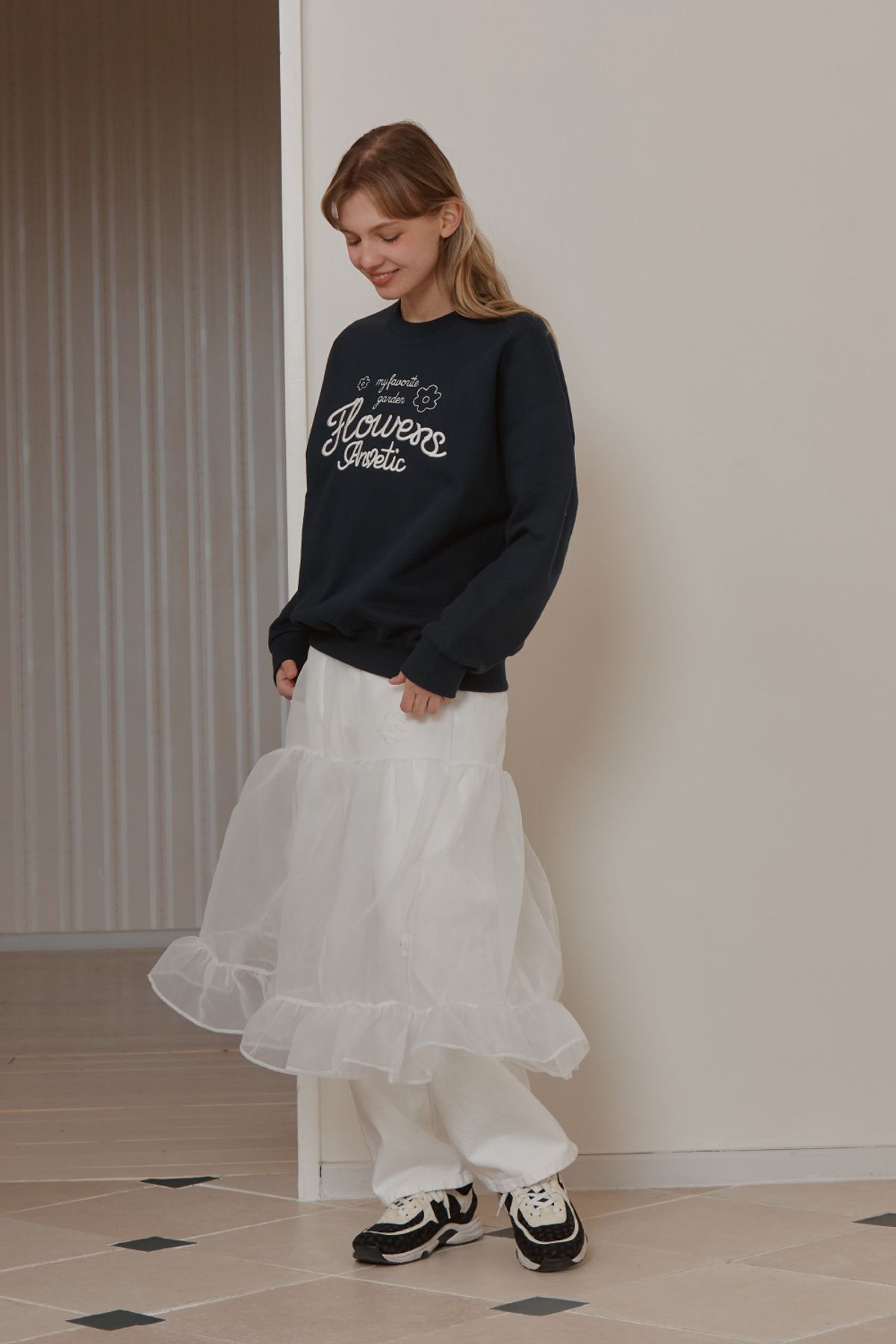 아노에틱(ANOETIC) LAYERED SEE-THROUGH SKIRT_WHITE