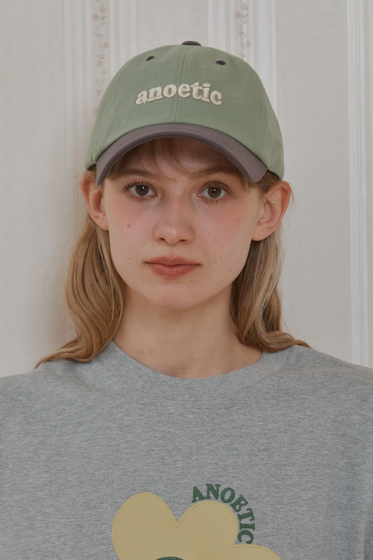 아노에틱(ANOETIC) NEW LOGO MIX CAP_GREY/GREEN