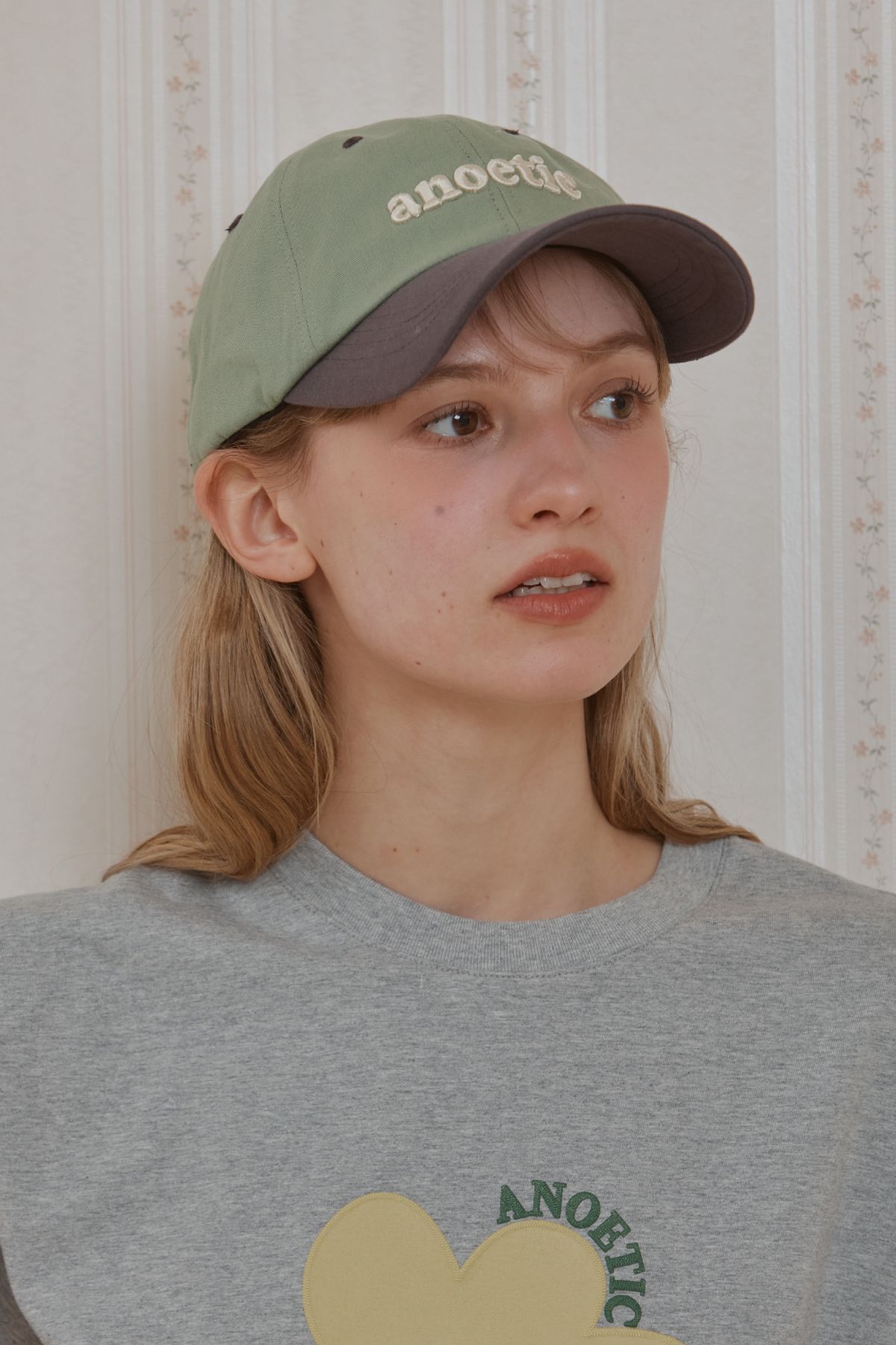 아노에틱(ANOETIC) NEW LOGO MIX CAP_GREY/GREEN