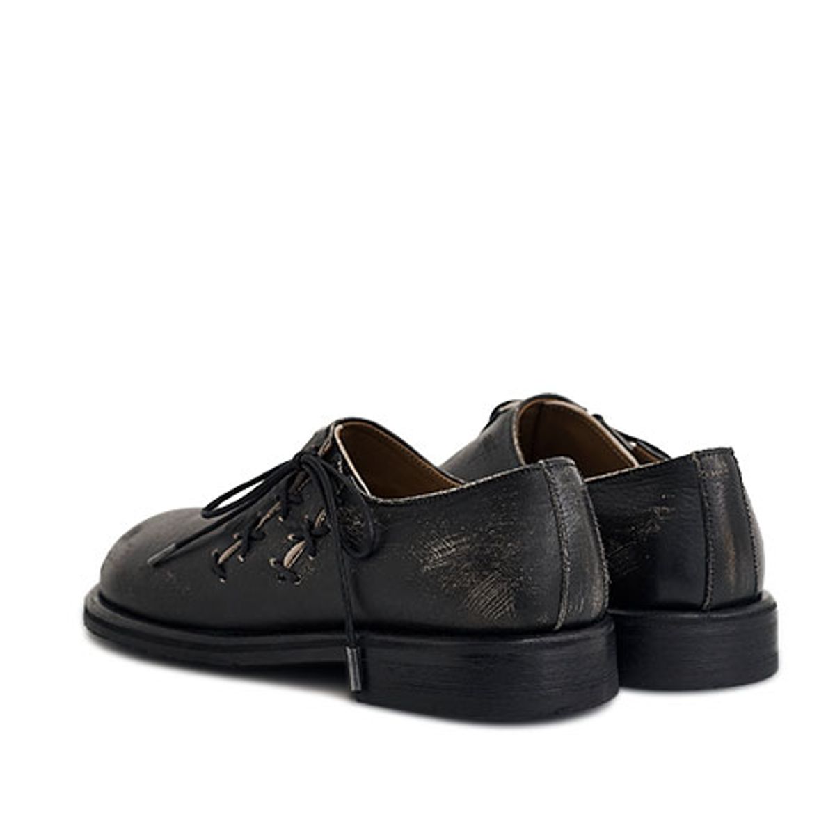 네거티브쓰리(NEGATIVETHREE) Oblique Derby Shoe_Black Beige