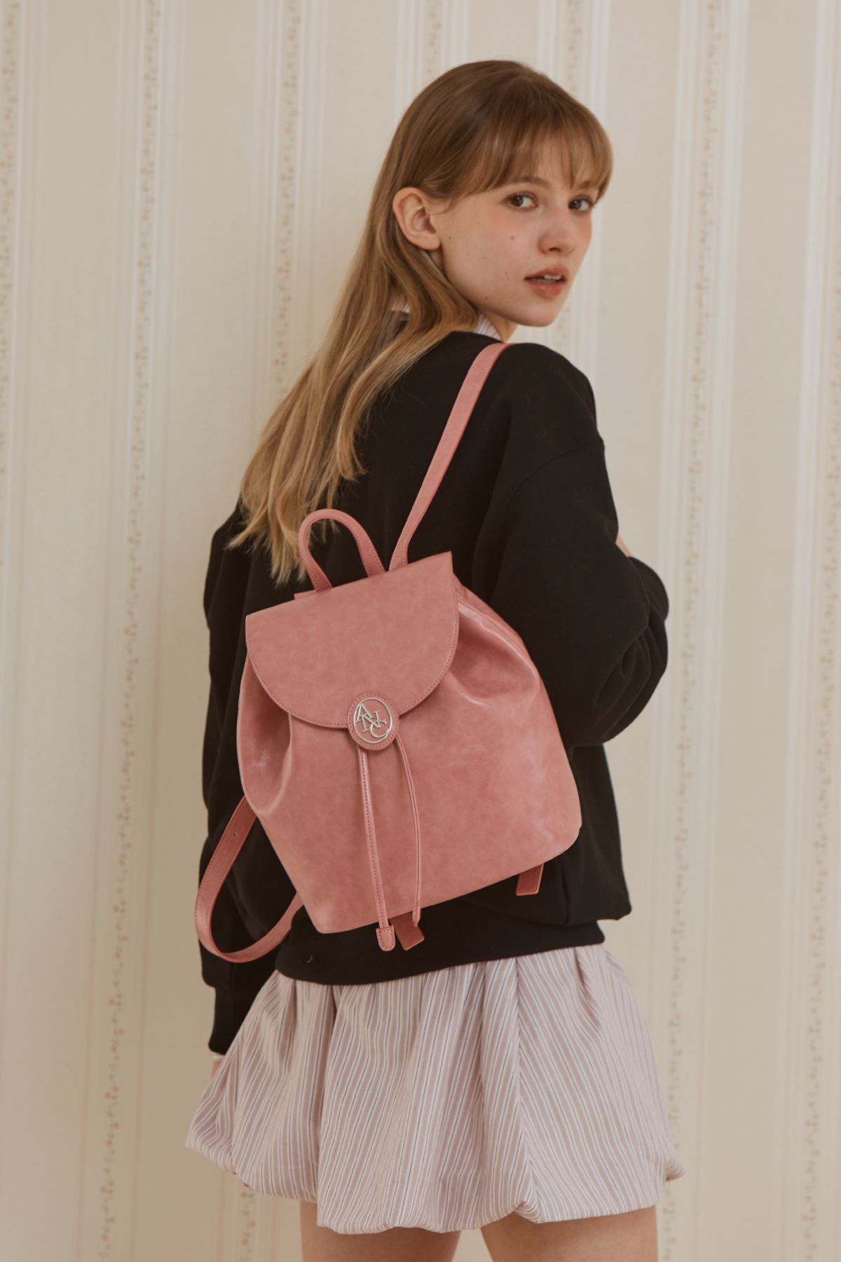 아노에틱(ANOETIC) ANC CLASSIC LOGO BACKPACK_PINK